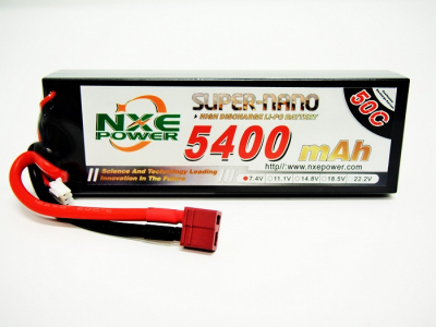 5400mah NXE 7.4v 50c H/case Lipo w/Dean
