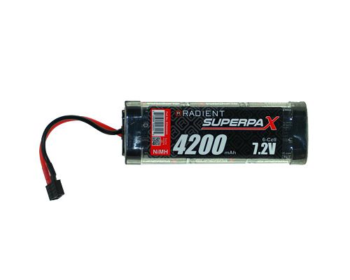 4200mah 7.2V 6-CELL RADIENT SUPERPAX NIMH BATTERY SC STICK PACK