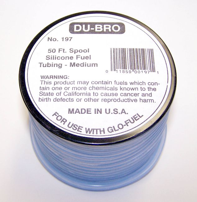 DUBRO 197 BLUE SILICONE TUBING, MEDIUM 3/32" ID (1 Meter)