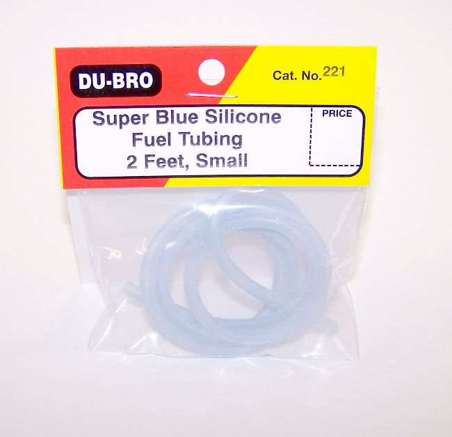 DUBRO 221 BLUE SILICONE TUBING, SMALL 1/16" ID (2 FT PER PACK)