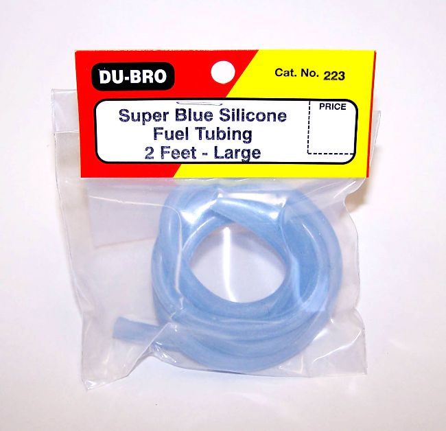 DUBRO 223 BLUE SILICONE TUBING, LARGE 1/8" ID (2 FT PER PACK)