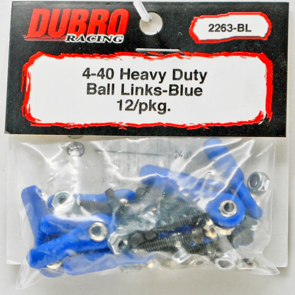 ###DUBRO 2263-BL 4-40 HEAVY DUTY BALL LINKS (12 PCS PER PACK) (B