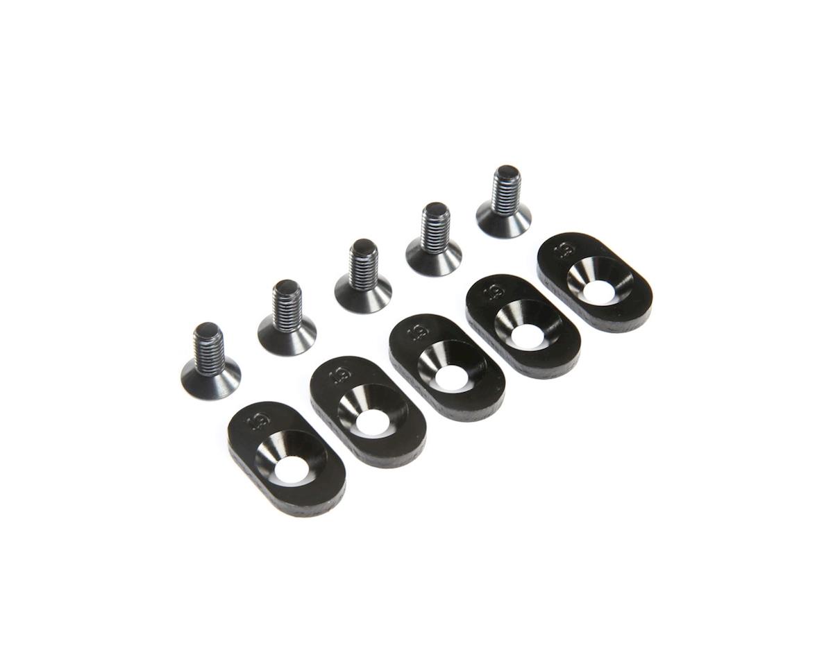 Losi Engine Mount Insert and Screws, Black, 19T, 5ive-T 2.0