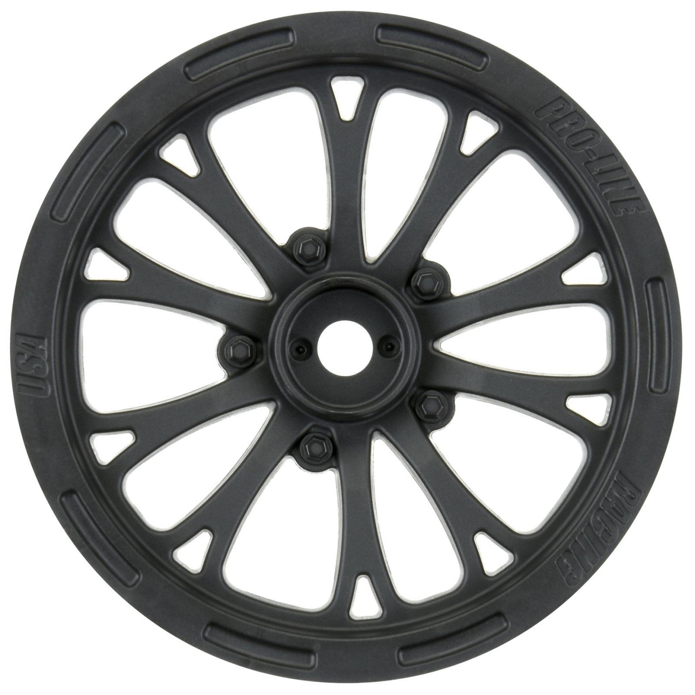 Proline 1/10 Pomona Drag Spec 2.2in Black Front Wheels, Slash, 2