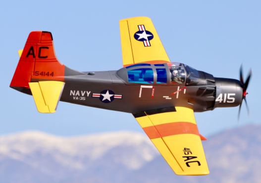 Seagull Models Skyraider AD-5/A-1E 35cc ARF, Orange Tail Scheme