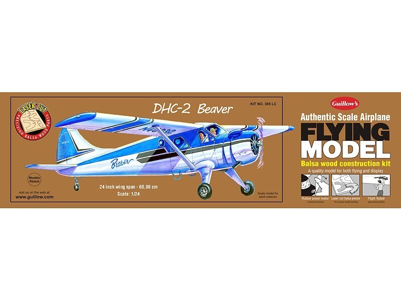 Guillow's DHC-2 Beaver - Laser Cut Balsa Plane Model Kit