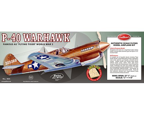 Guillow's Warhawk - Laser Cut Balsa Plane Model Kit