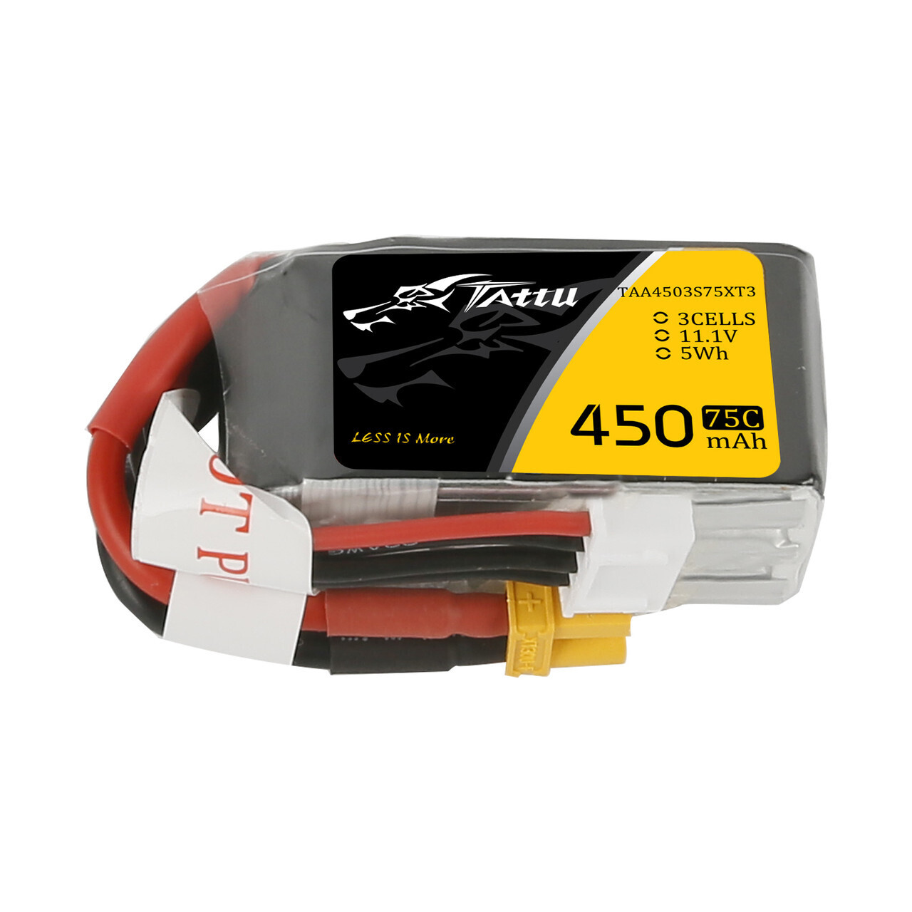 450mAh Tattu 75C 11.1V 3S1P Lipo Battery (XT30 Plug)