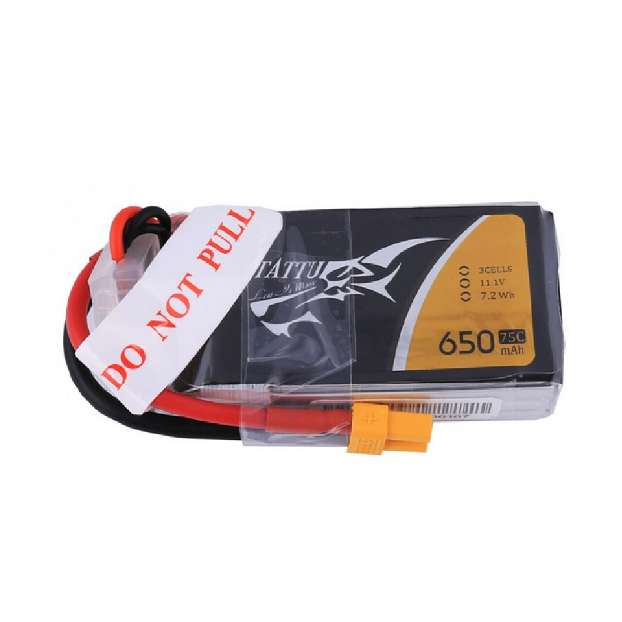 650mAh Tattu 75C 11.1V 3S1P Lipo Battery (XT30 Plug)