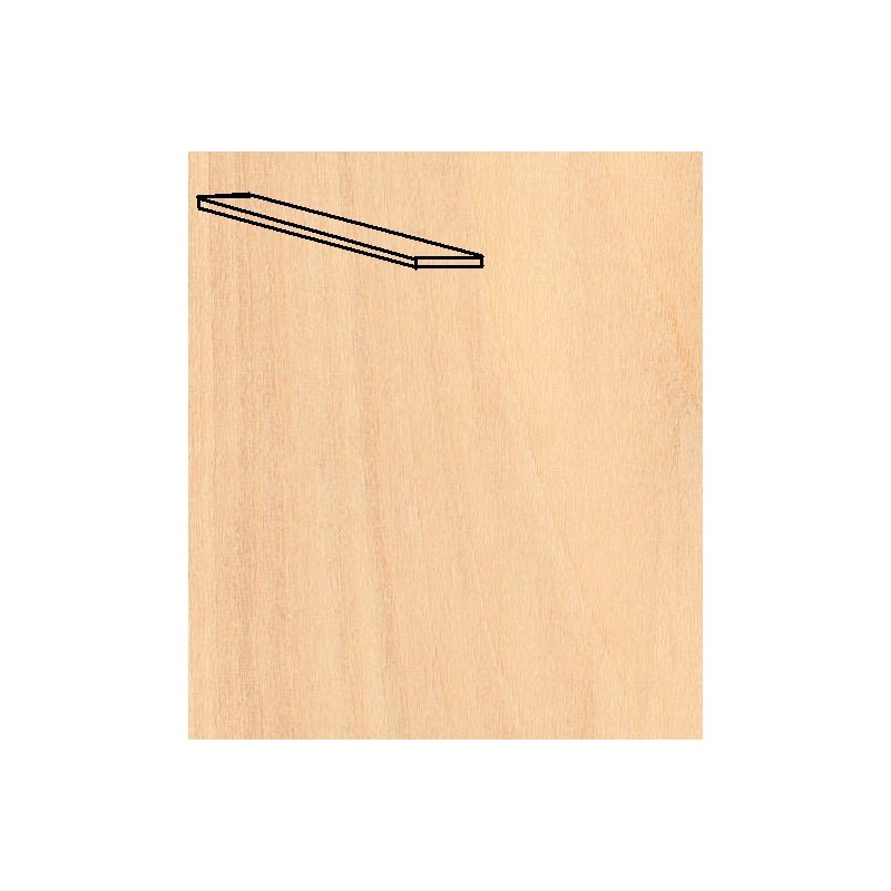 Artesania Basswood 0.6 x 4 x 1000mm (25) Wood Strip [91064]
