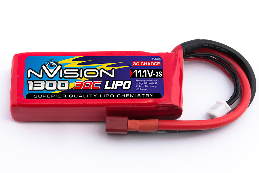 1300mah nVision 11.1v 30c LiPo Battery