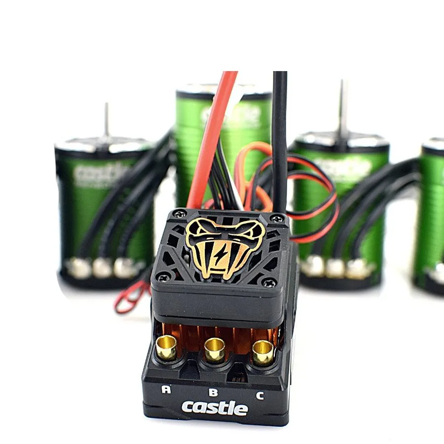 Castle Creations Copperhead 10 4S Brushless Sensored ESC with 1406-5700kv Motor,