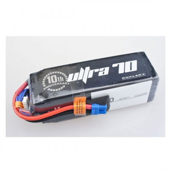 3850mah 6S Dualsky Ultra 70 LiPo Battery, 70c