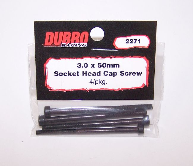 M3x50 DUBRO 2271  SOCKET-HEAD CAP SCREWS (4 PCS/PACK)