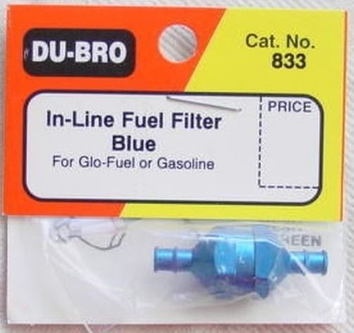 DUBRO 833 IN LINE FUEL FILTER, BLUE (1 PC PER PACK)