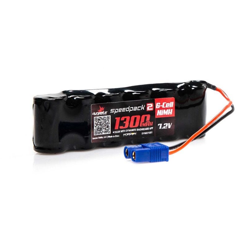 1300mah 7.2v Dynamite NiMH 2/3A  Speed Pack Battery with EC3 Con