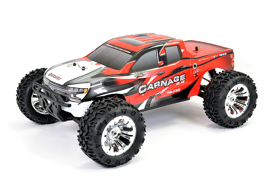 FTX Carnage 2.0 Red Brushed Truck w/batt & charger
