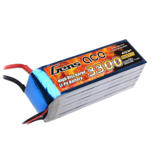 3300mAh Gens Ace 30C 22.2V Soft Case Lipo Battery (EC5 Plug)