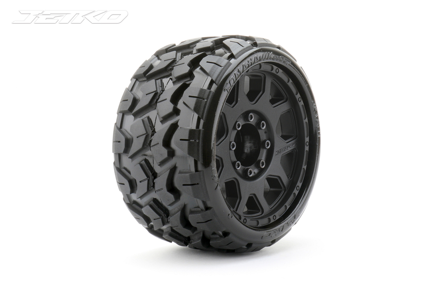 Jetko 1/8 SGT 3.8 EX-TOMAHAWK Tyres (Claw Rim/Black/Medium Soft/
