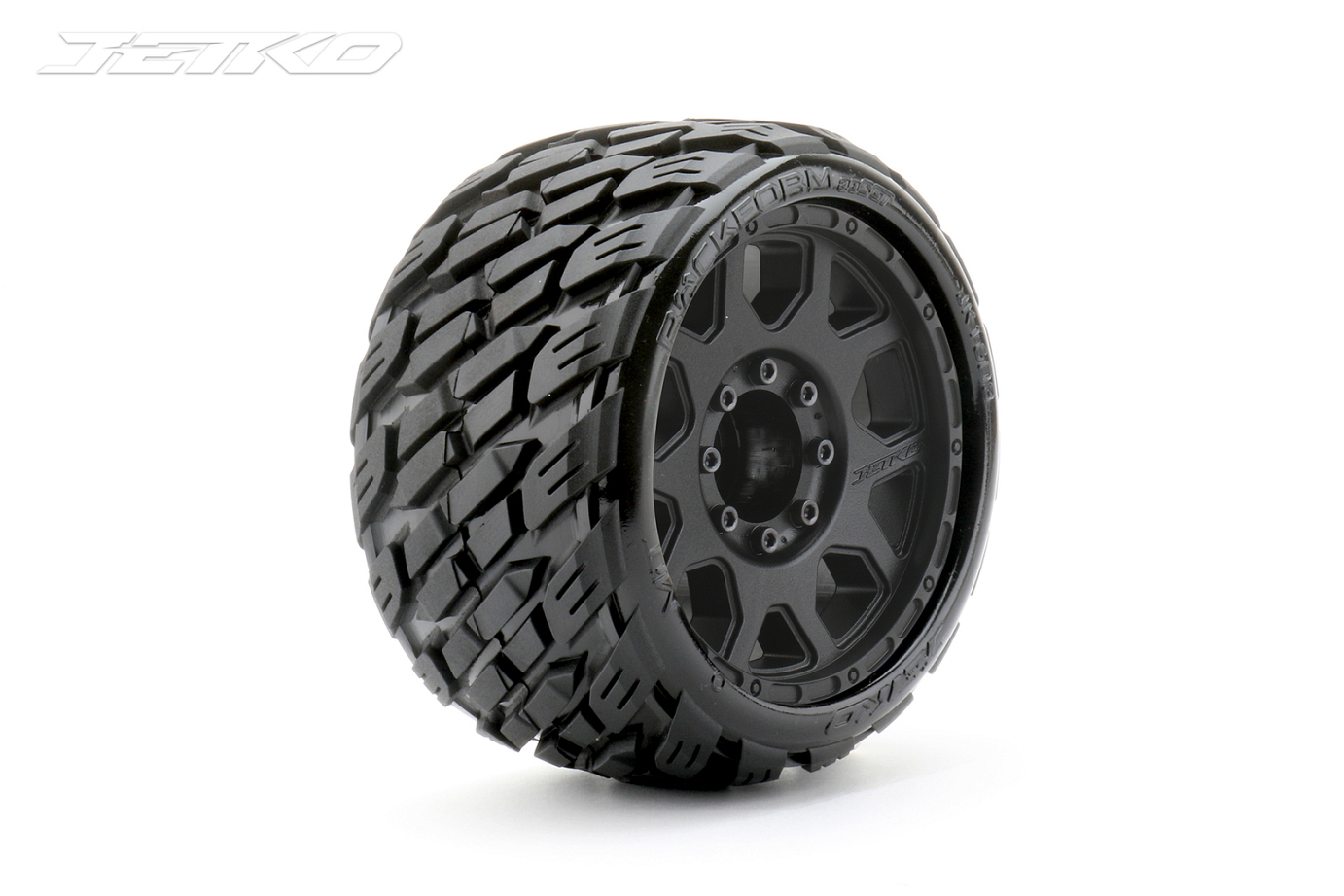 Jetko 1/8 SGT 3.8 EX-ROCKFORM Tyres (Claw Rim/Black/Medium Soft/