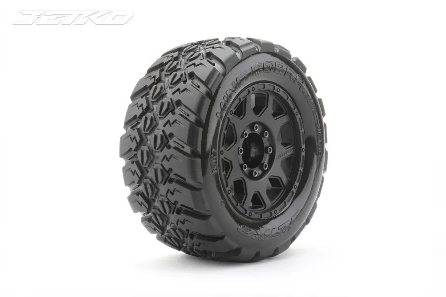 Jetko 1/8 MT 3.8 EX-KING COBRA Tyres (Claw Rim/Black/Medium Soft