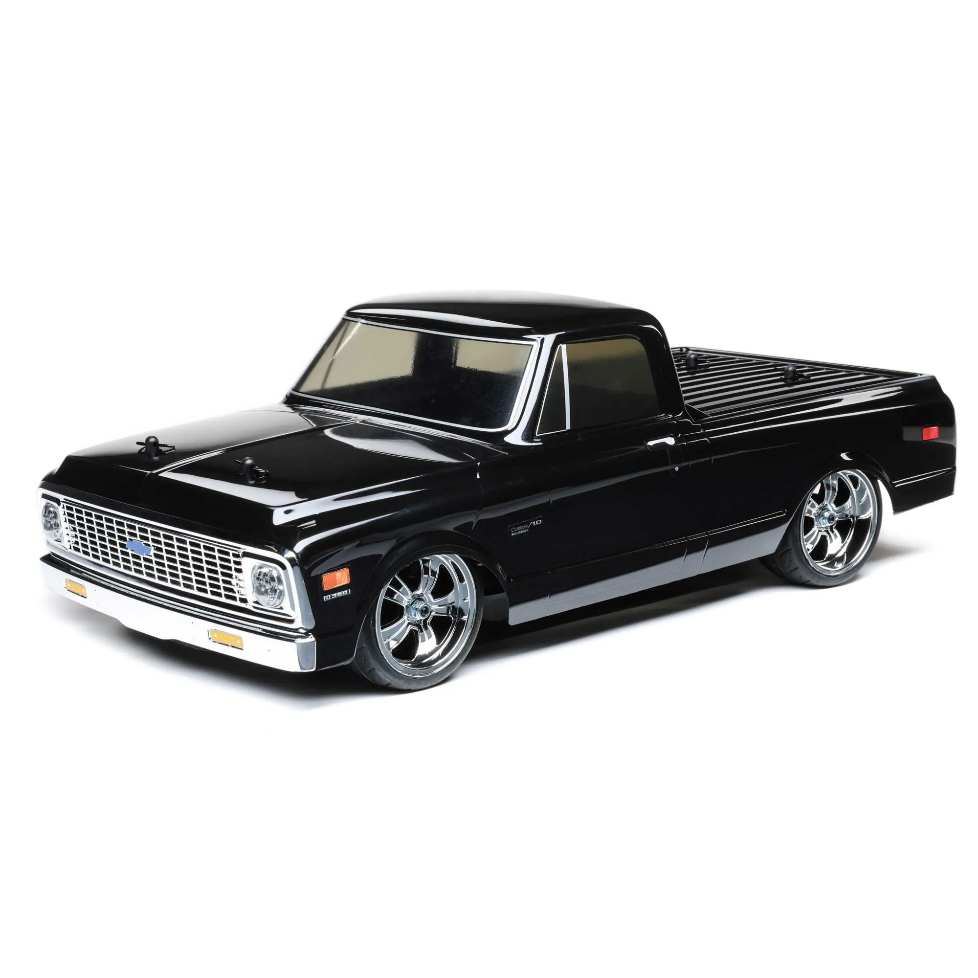 Losi V100 1972 Chevy C10 Pick-Up RC Truck, 1/10 On-Road RTR, Bla