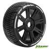 GT SHIV 1/8th wheel/tyre blk/chrome Soft