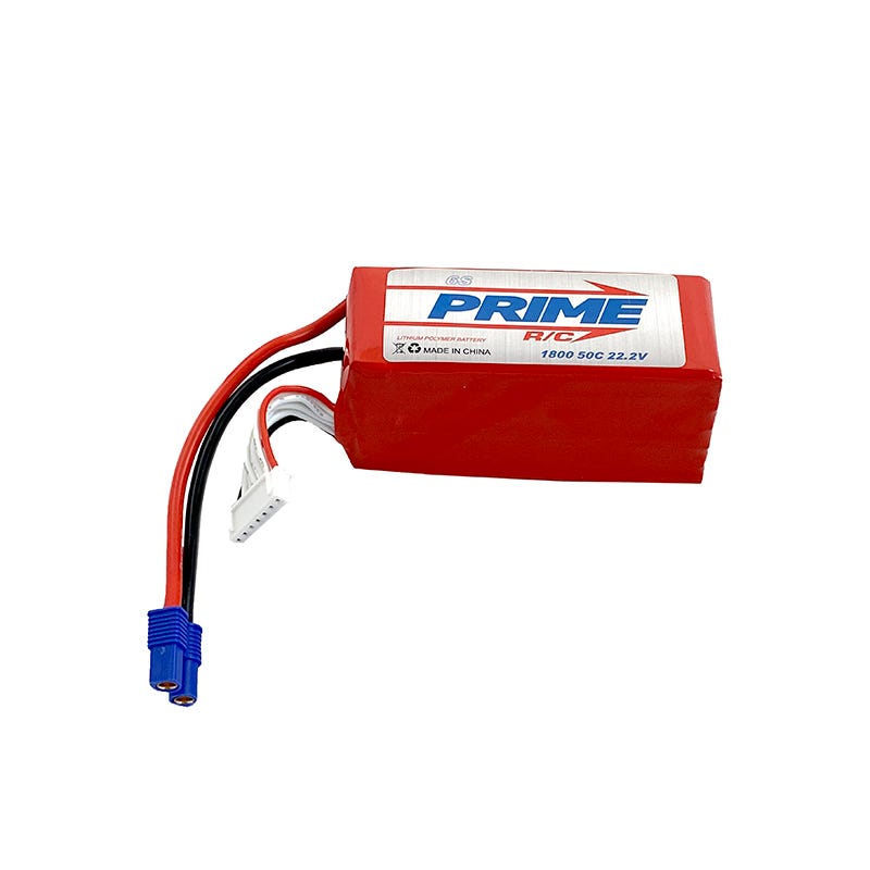 1800mAh 6S Prime RC 22.2v 50C LiPo Battery with EC3 Connector