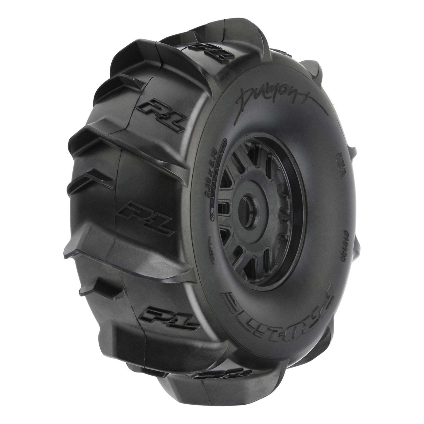 Proline Dumont Paddle Tyres Mounted on Black Wheels, Mojave, F/R