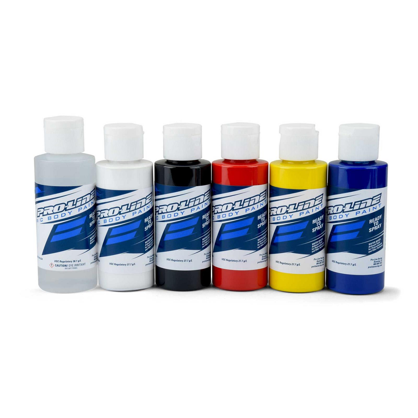Proline RC Body Paint Primary Color Set, 6pcs