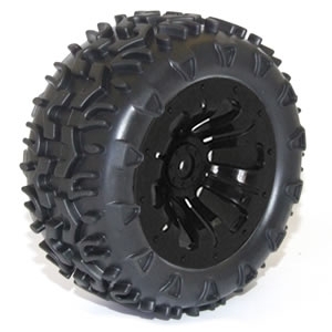 RH-10138B Wheel & tyre pair MT Black (FTX-6310)