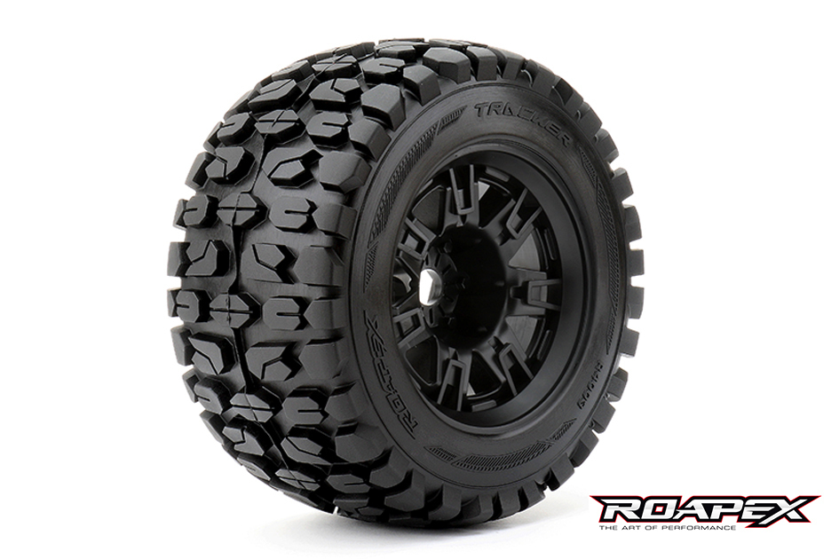 Roapex Tracker Black wheel with 1/2 offset 17mm hex mounted