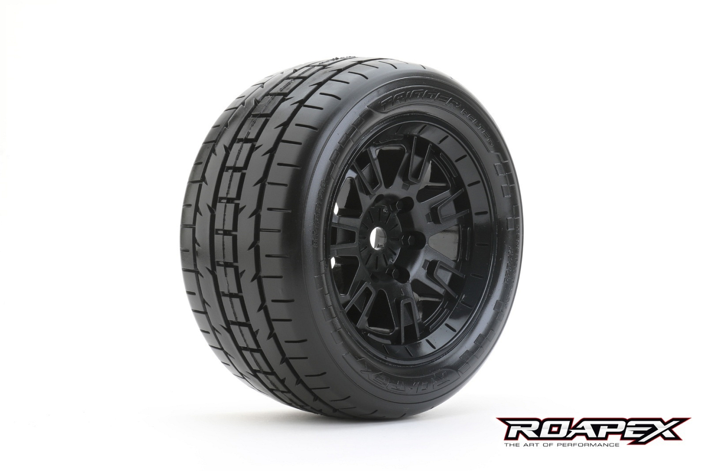 TRIGGER BELTED TRAXXAS X-MAXX MT TRUCK TIRE BLACK WHEEL WITH 24MM HEX MOUNTED