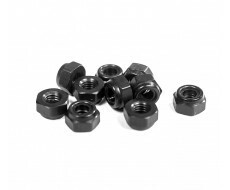 4-40 Black Aluminium Locknuts (10)