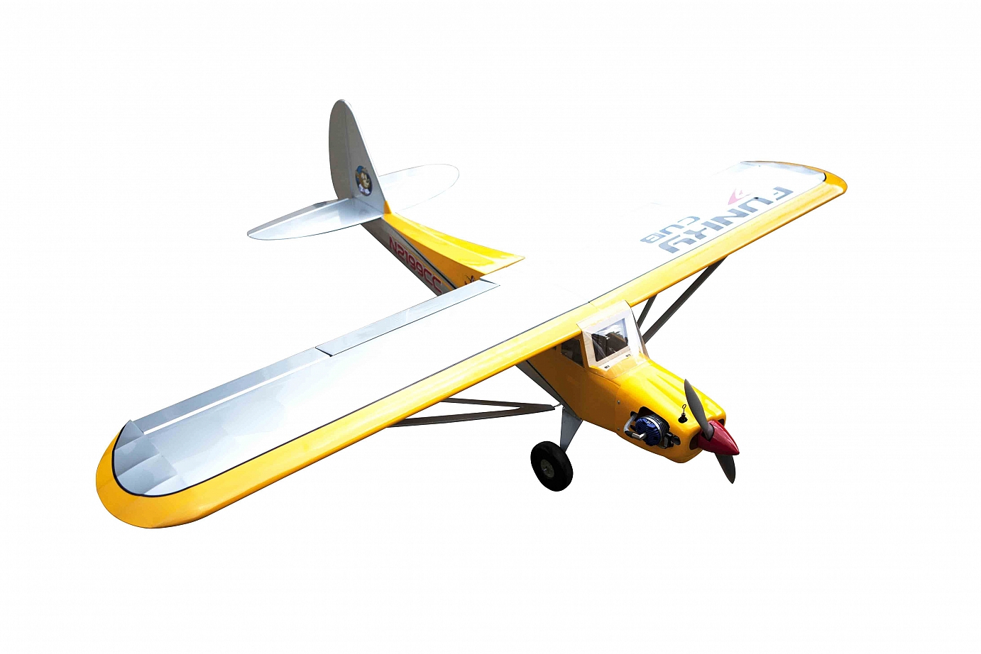 Seagull Models Funky Cub Utility RC Plane, 15cc, ARF, Yellow, SG