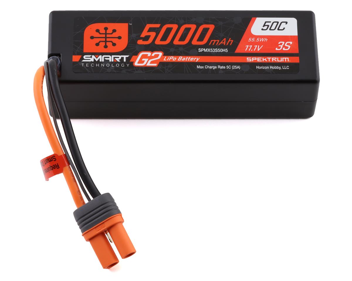 5000mAh 3S Spektrum  11.1V 50c Smart G2 Hard Case LiPo Battery w