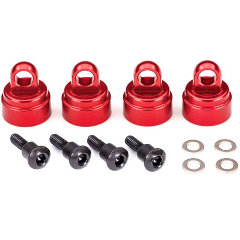T/XAS ALUM SHOCK CAPS RED ANODIZED
