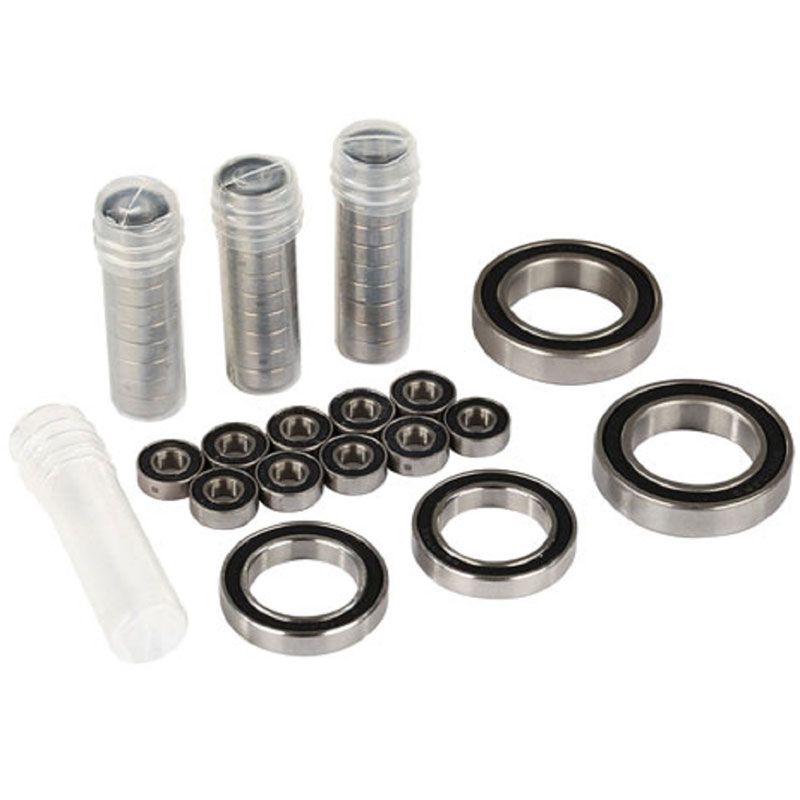 T/XAS BALL BEARING SET, TRX-4, BLK RUBBER SEALED, STAINLESS