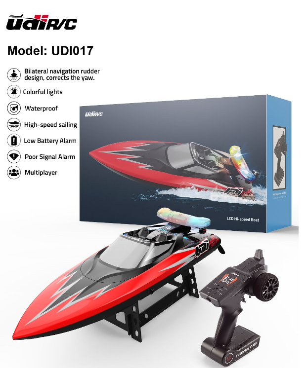 Udi R/C 2.4Ghz high speed RC boat with light kit
