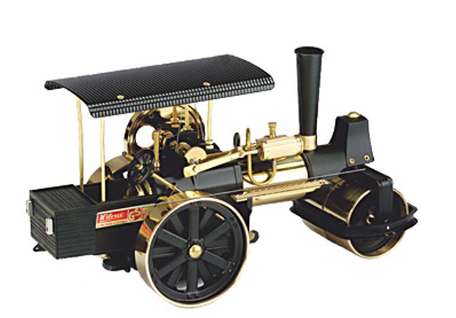 WILESCO D396 STEAMROLLER - BLACK AND BRASS WITH RADIO CONTROL